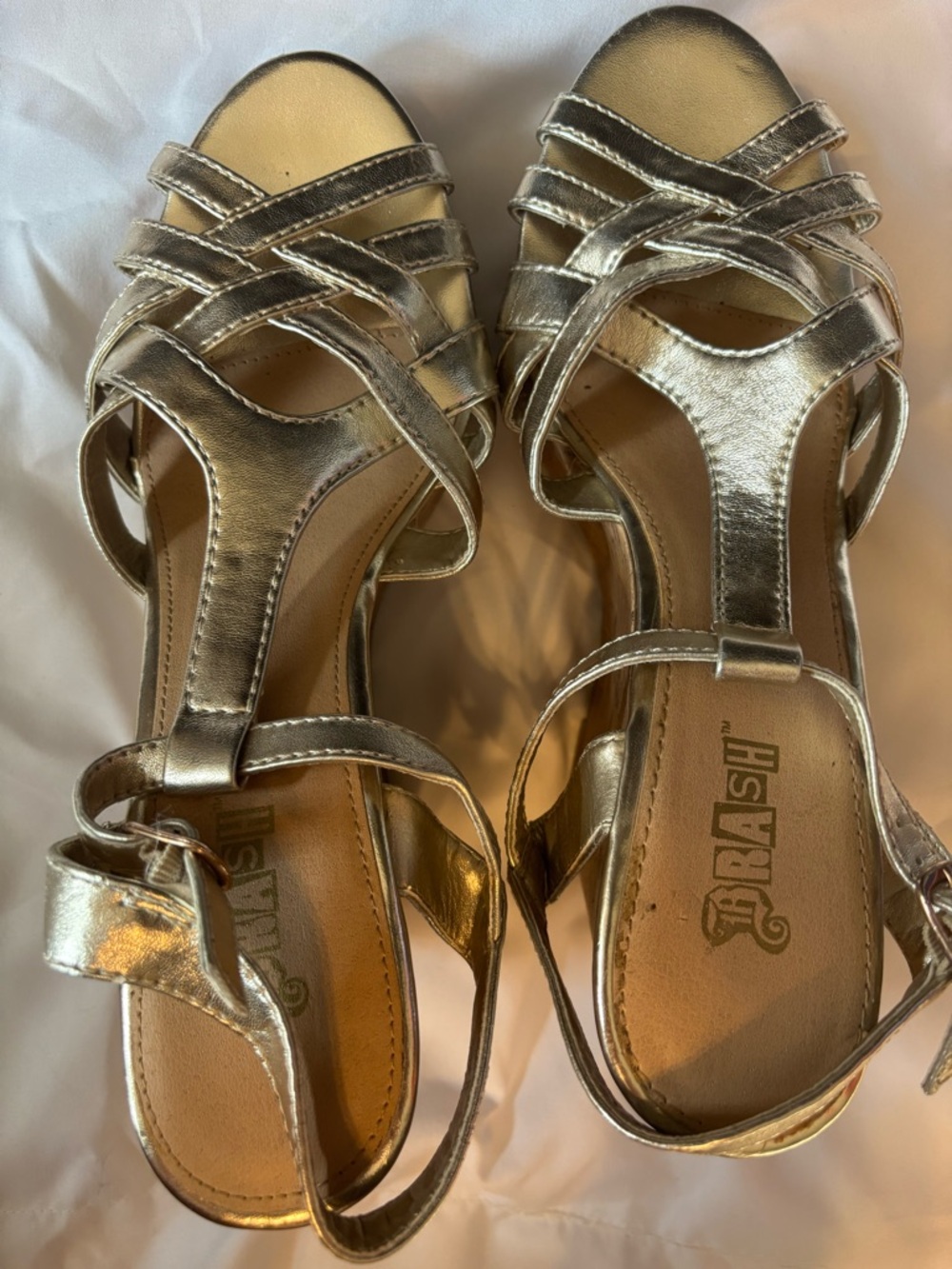 Brash Gold Strappy Women's Sandals